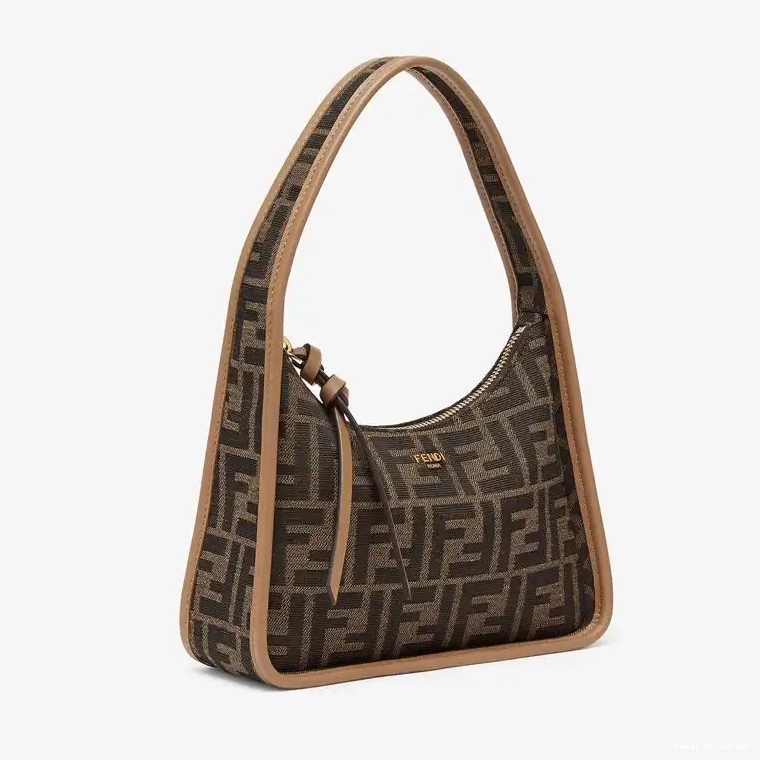 Affordable HOT Fabric In FF Fendi Motif Mini Brown Fendessence Bag 0630